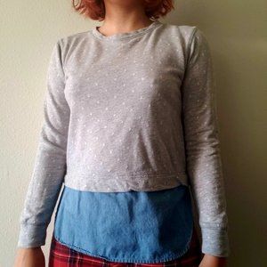 J Crew Polka Dot Sweatshirt Sweater